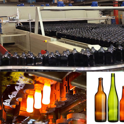 Beli Baris Produksi Botol Kaca Desain Terbaru Amber Hijau Kontainer Kaca Jelas online manufacture
