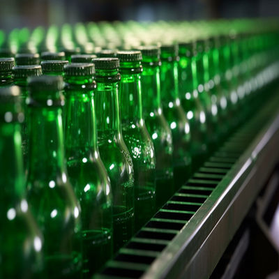 Beli 350ml Kaca Botol Produksi Line dengan Sistem Kontrol PLC dan Layanan Luar Negeri Tersedia pembuatan online