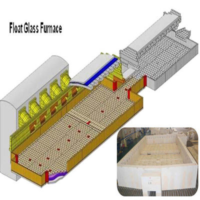 membeli 300 TPD Energy Saving Cross Fired Furnace dengan Bahan Refractory untuk Pencairan Kaca pembuatan online